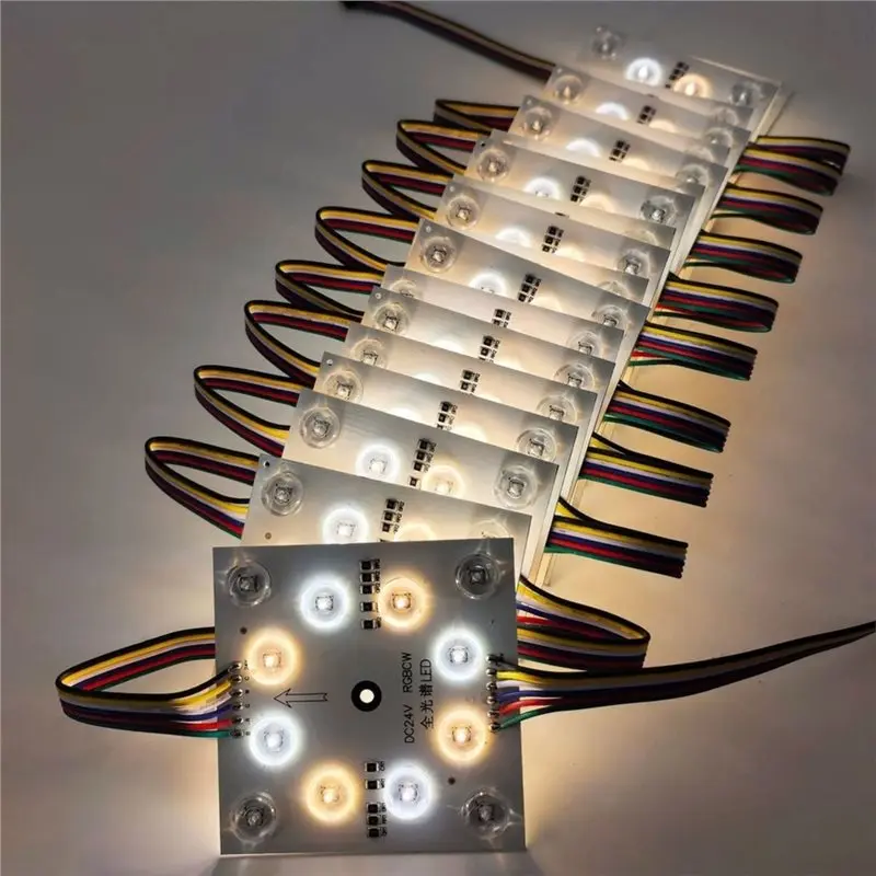 PZHI-Smart Dimmable 24V RGBCW LED Block Light, Color-Changing LED Strip For Luxury Stone Background