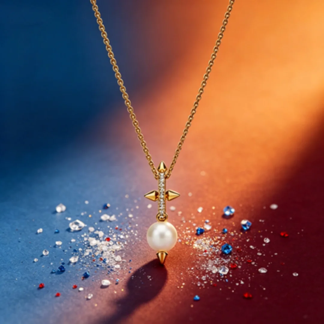 

Light luxury vintage pearl necklace, elegant daily versatile accessory