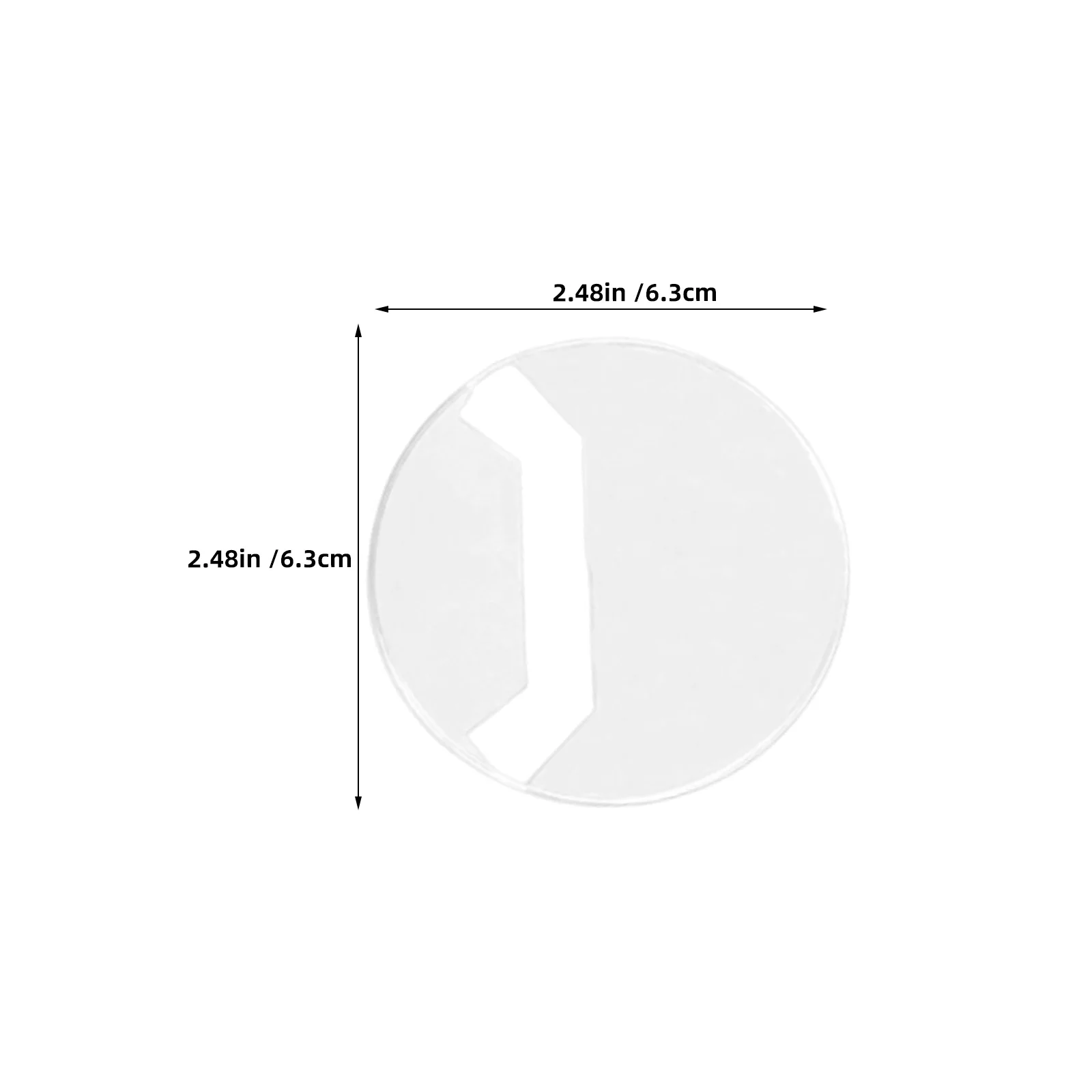 100Pcs Clear Plastic Badge Protector 63Mm Round Transparent Cover for Pin Buttons Scratch Resistant Lightweight Organizer