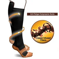 Calcetines de compresión hasta la rodilla para hombre y mujer, medias deportivas, antifatiga, alivio del dolor, mejor sangre, tubo largo, 1 par
