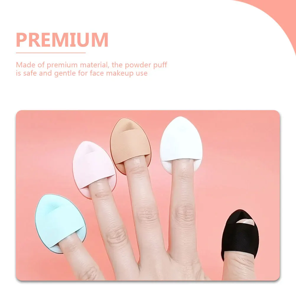 

15Pcs Mini Finger Makeup Sponge for Foundation Blush Concealer Reusable Soft Breathable Powder Applicator Facial
