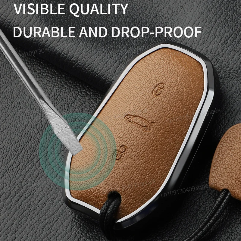 Metal and Leather Car Key Case Cover For Citroen C5 X C4L C6 C3-XR AIRCROSS 308 408 508 2008 3008 4008 5008 DS 5LS 4SAccessories