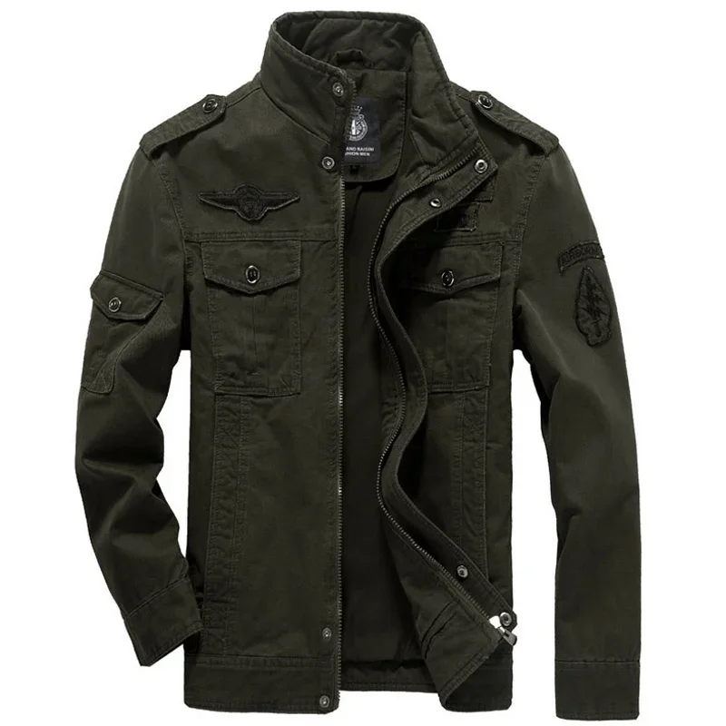 

Military Jacket Men Autumn Cotton Pilot Jacket Plus Size 5XL 6XL Coat Army Men's Bomber Jackets Cargo Flight winter Jacket Male