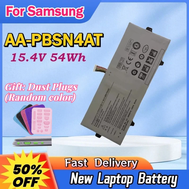 AA-PBSN4AT Laptop Battery 15.4V 54Wh For Samsung Galaxy Book BA43-00391B NP750TDA NP750TDA-XD1US XD2US NP755XDA NP750XDA-KC1HK