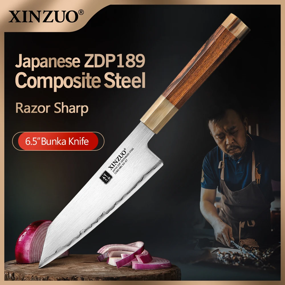 XINZUO 6.5 "calowy nóż uniwersalny Petty Kiritsuke Japanes ZDP-189 stal elektryczna Super ostre cięcie mięsa i warzyw narzędzia kuchenne