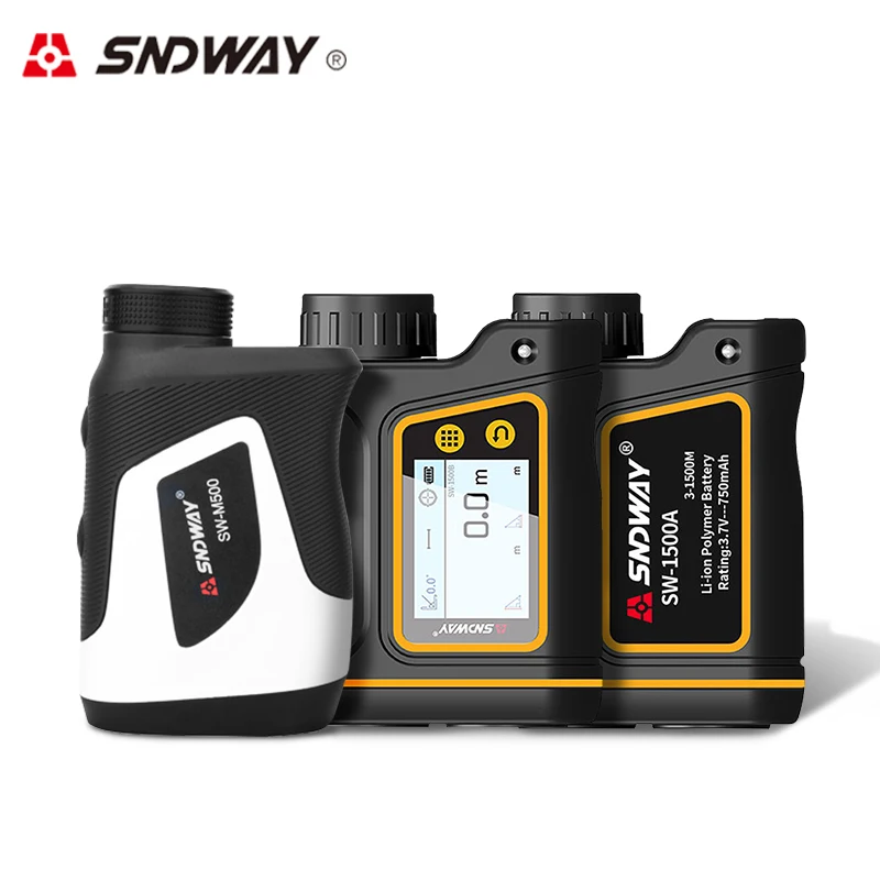 SNDWAY Telescope Laser Range Finder 600m 1000m 1500m Monocular Metro Laser Distance Meter for Hunting Golf Tape Measure Laser