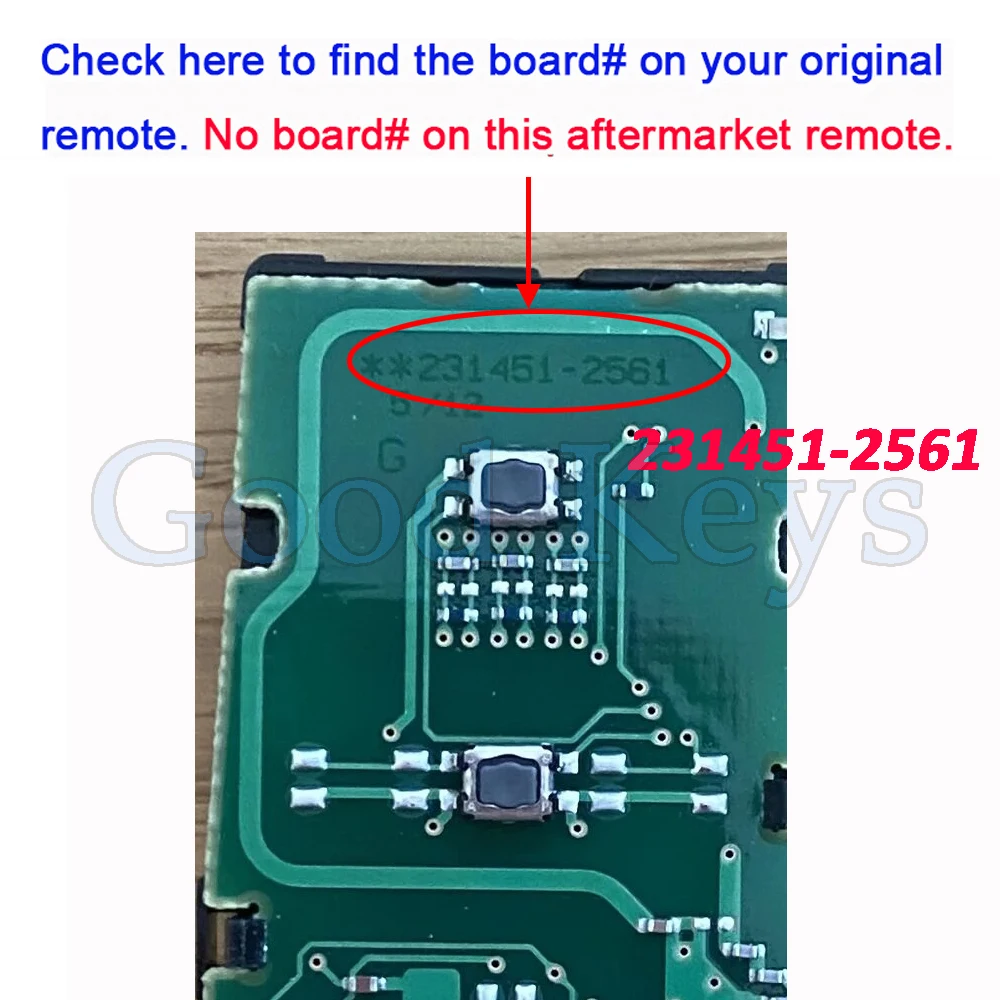 KEYECU 231451-2561 314.3MHz Remote Car Key Fob for Toyota Corolla Cross 2022 2023 2024 2025 Hatch Release 4 Buttons