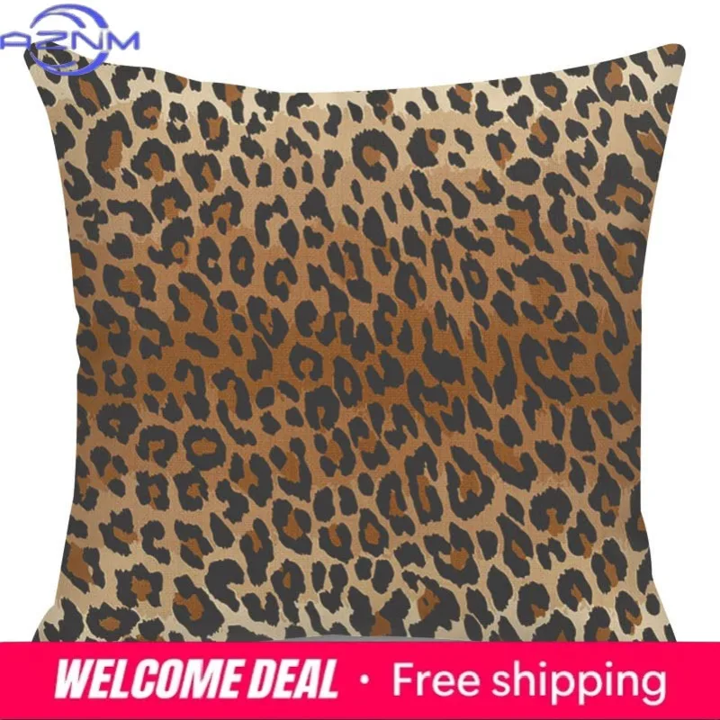 Home Decor Wild Leopard Print Cushion Covers for Home Pattern Cushion Cover Suitable for Sofa Bedroom Car Pillow Cover