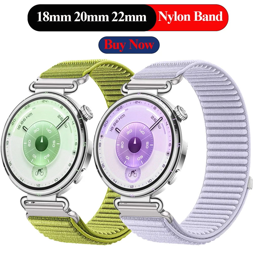 18mm 20mm 22mm Nylon Strap For Huawei Watch GT6/5/4 Sports Wristband For Amazfit Active Max/Bip 6 Oneplus Watch 4-3-2/Lite Belt
