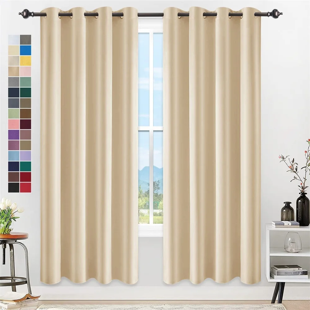 

Custom Blackout curtains Thermal Insulated Noise Reduce Curtains Energy Saving curtains for Living Room Home Office Decor