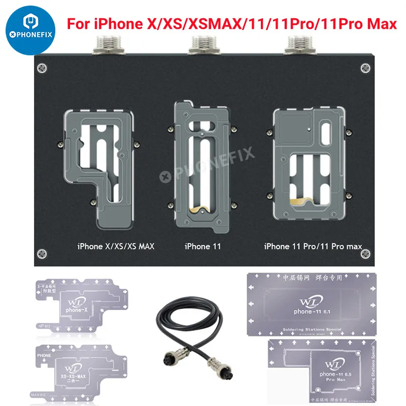 محطة لحام ذات طبقات اللوحة الرئيسية WL HT007 لهاتف iPhone X 11 12 13 14 15 16 Pro Max PCB منصة تسخين إزالة اللحام