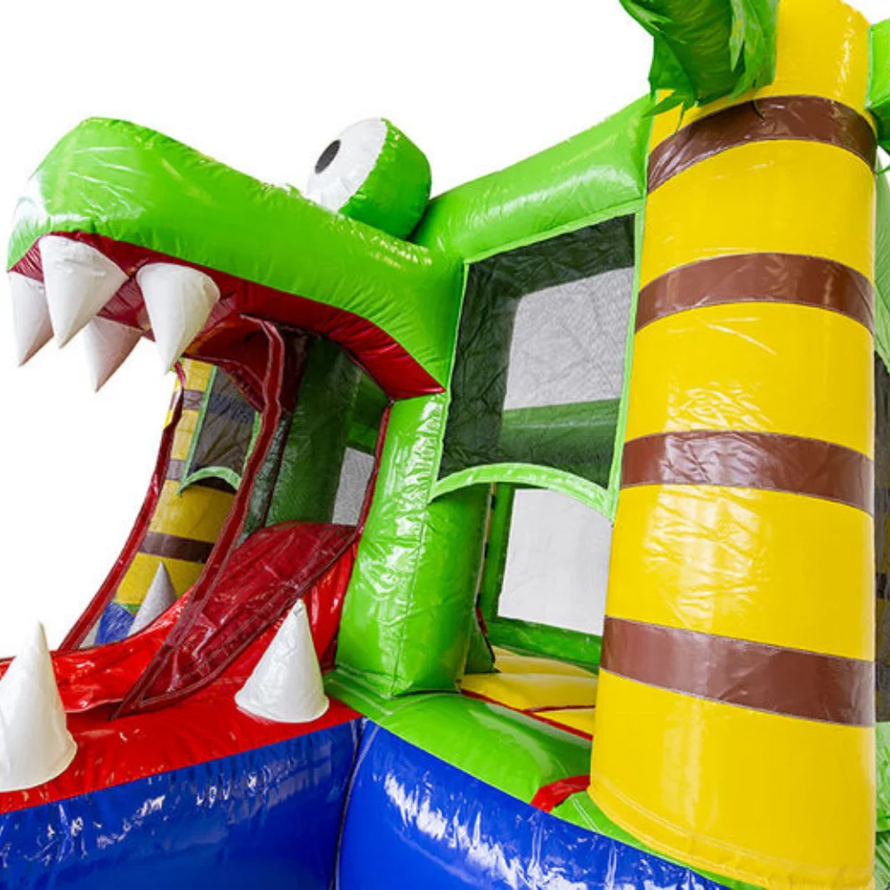 Inflatable Combo Mini Bounce House Backyard Rental Party Crocodile   For Kids