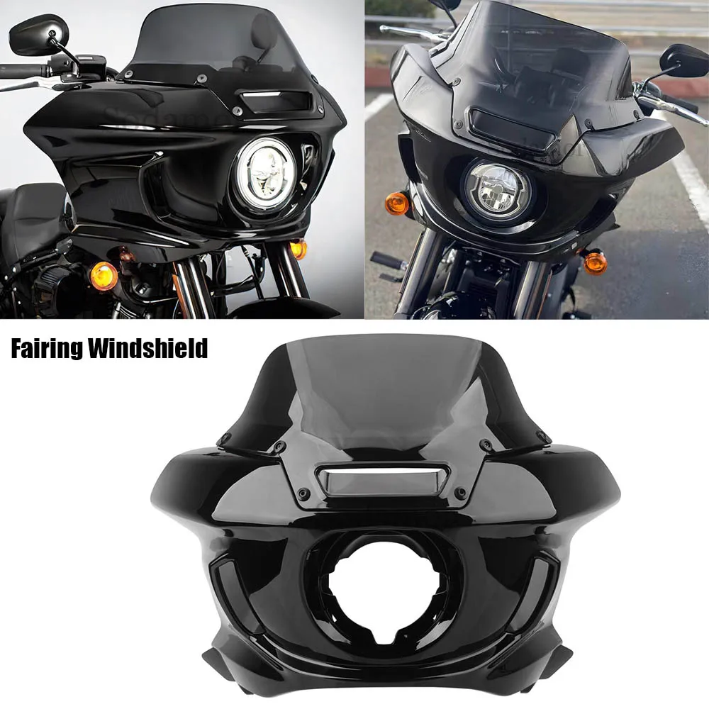 

Motorcycle Front Fairing Headlight Fairings Windshield For Harley Softail Street Bob Low Rider FXBB FXLR FXLRS FXST 2018-2024
