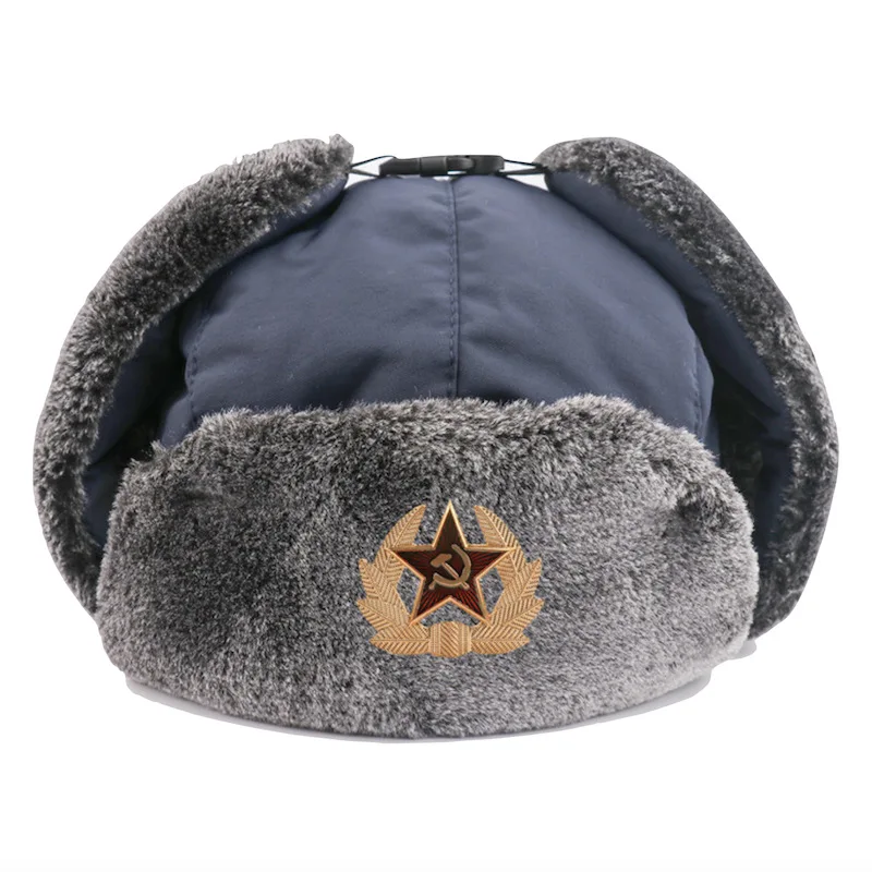 

Советская шляпа с эмблемой CCCP Lei Feng, ветрозащитная и теплая защитная шапка для ушей для мужчин и женщин, уличная велосипедная русская теплая шапка