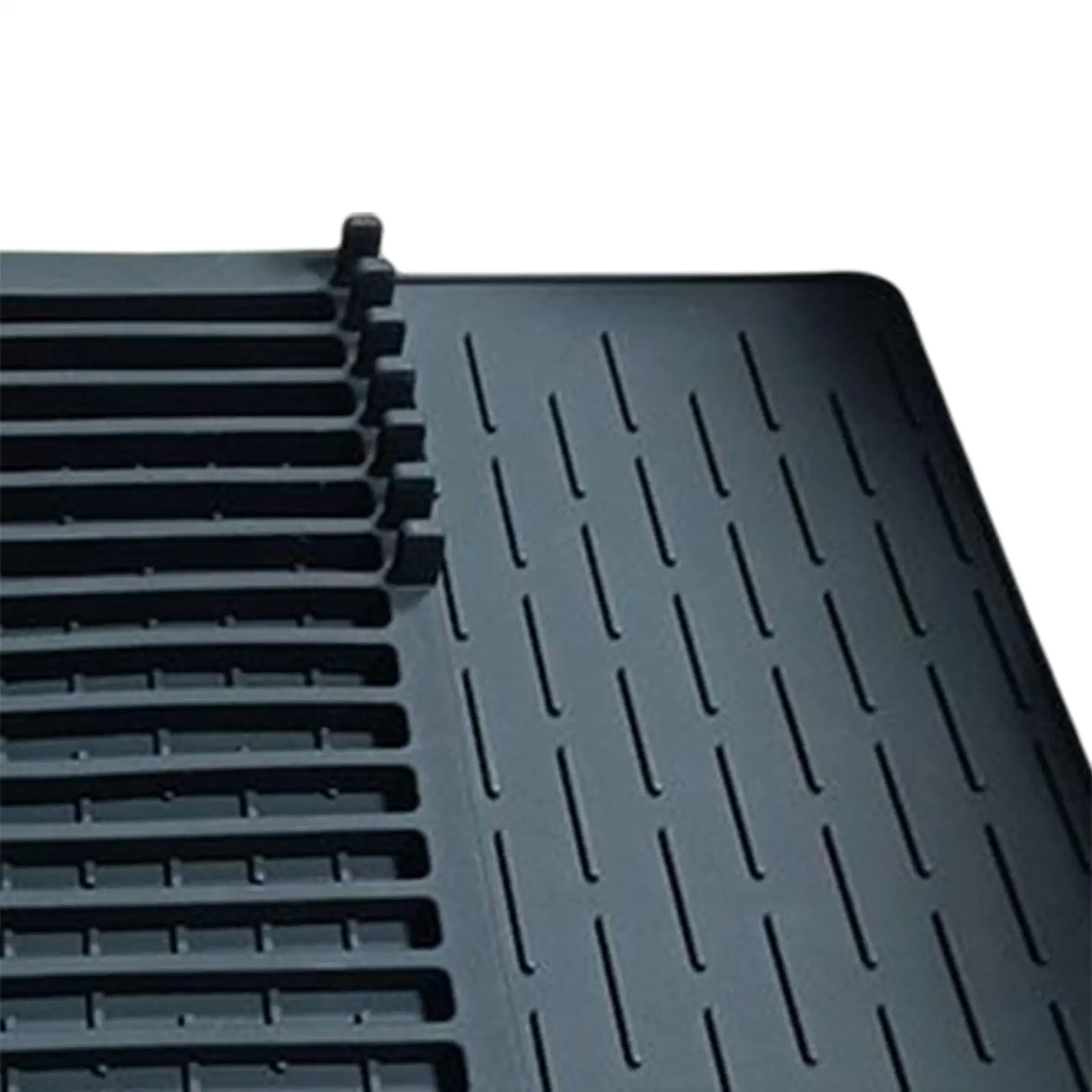 Silicone Dish Drainer Mat for Kitchen Sink Drying Rack Tray Non Slip Heat Proof Pad Utensil Holder Countertop Protector Quick