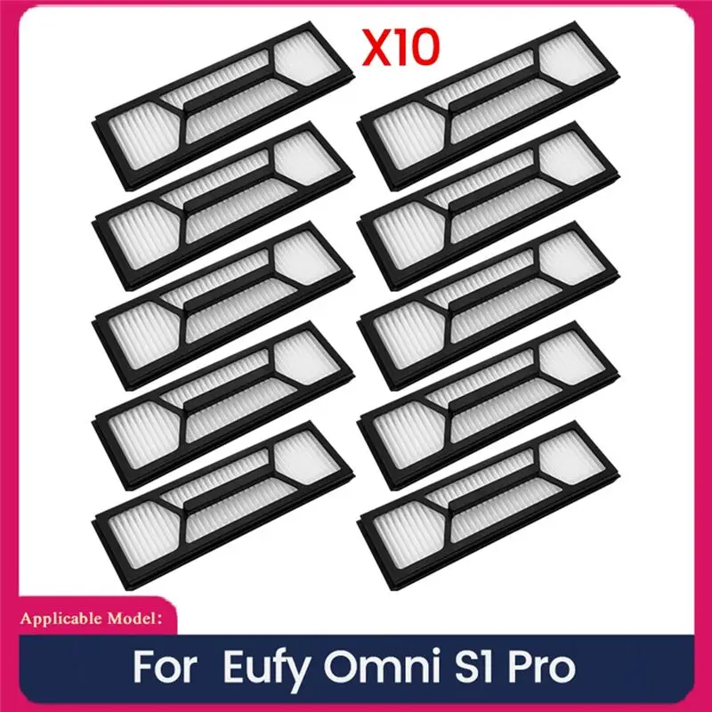 HOT-10Pcs Hepa Filter For Eufy Omni S1 Pro Robot Vacuum Cleaner Replacement Parts Washable Filter