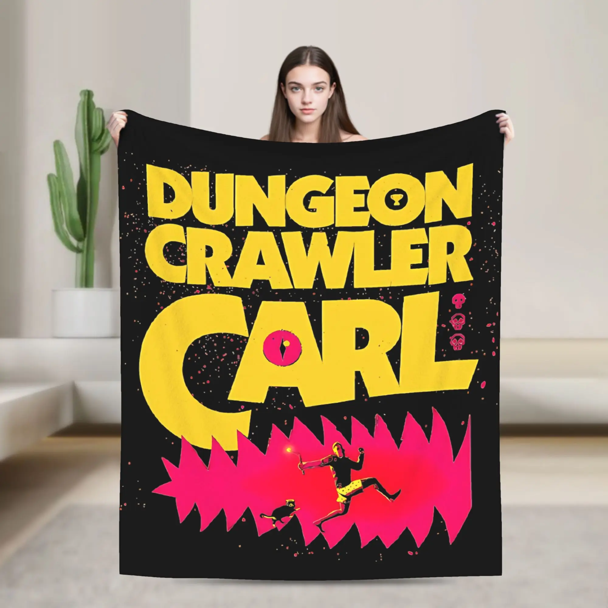 

Dungeon Crawler Carl Blanket Plush Funny Breathable Throw Blanket for Home Autumn/Winter,