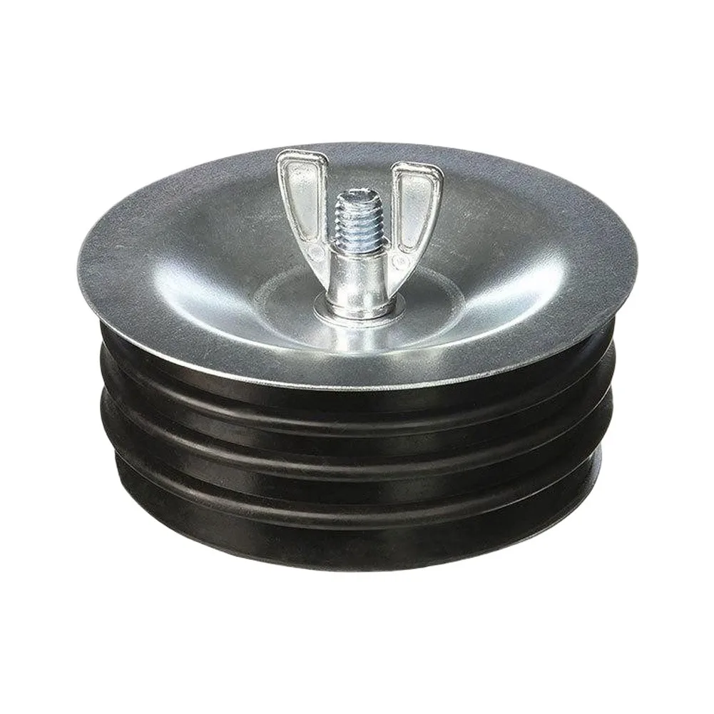 2 Pack 3 Inch Mechanical Drain Expansion Seal ABS Rubber Black Gripper For DWV Pipe System Testing And Temporary Sealing Solutio