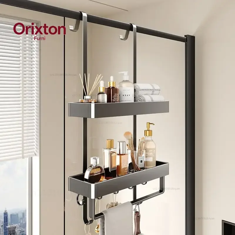Innovative Aluminum Storage Organizer for Bathroom, No Punch, Shower Room, Stable, Multifunctional, Makeup Shelf