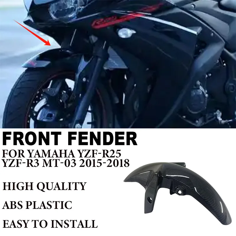 

Motorcycle Accessory Front Fender For Yamaha YZF-R25 YZFR25 YZF-R3 YZFR3 MT-03 MT03 2015-2018 ABS Plastic Mudguard Splash Guard