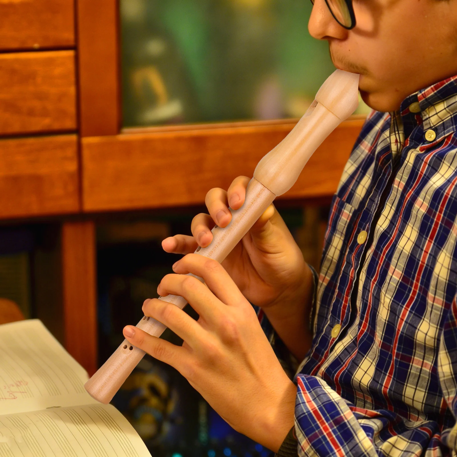 

Eight Hole Wooden Soprano Recorder Beginner Wind Instrument For Practice Clear Sound Durable Woodwind Musical Instrument