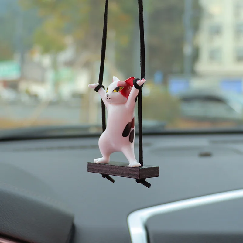 10 styles Anime cat Q Version kawaii Car pendant decoration Action Figure PVC Model Toys Doll Desk Decor Collectible Gifts