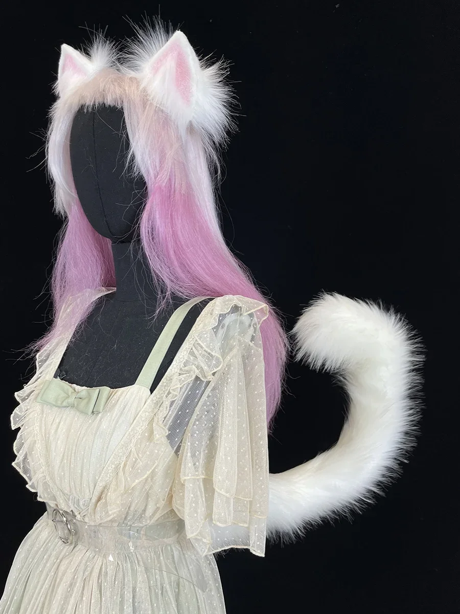 Electric Tail Movable Cat Tail Cosplay Accessory for Halloween Fancy Stage Performance Props Cosplay Performance