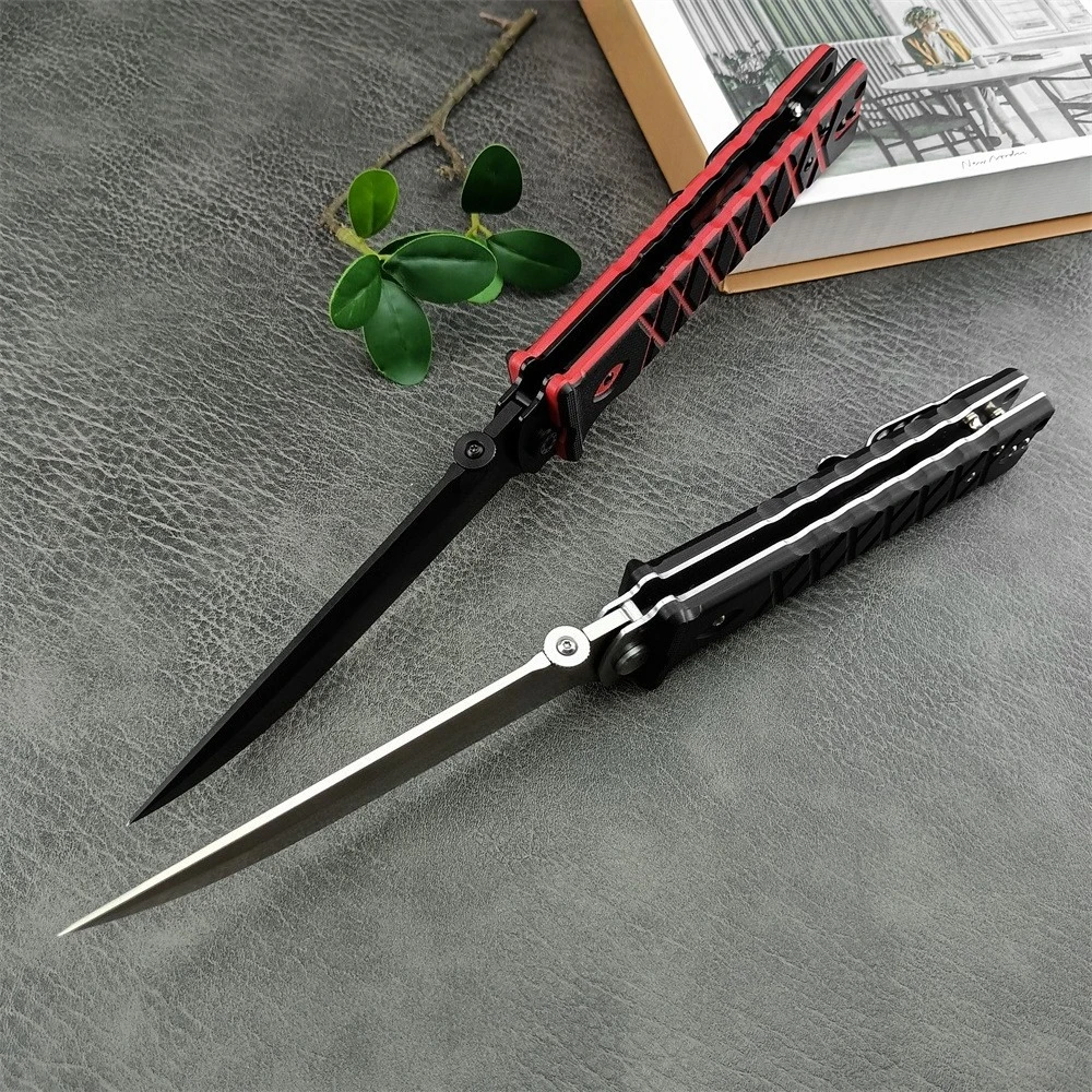 2025 المحمولة سكين جيب قابل للطي 440C شفرة فولاذية G10 مقبض في الهواء الطلق بقاء التكتيكية الصيد فائدة سكينة الفاكهة EDC أدوات #3