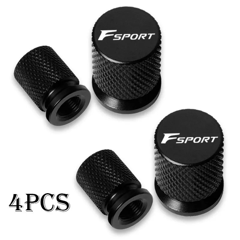 Car Wheel Tire Valve Caps Tyre Stem Covers Airdust Waterproof For Lexus F SPORT Auto Accessories