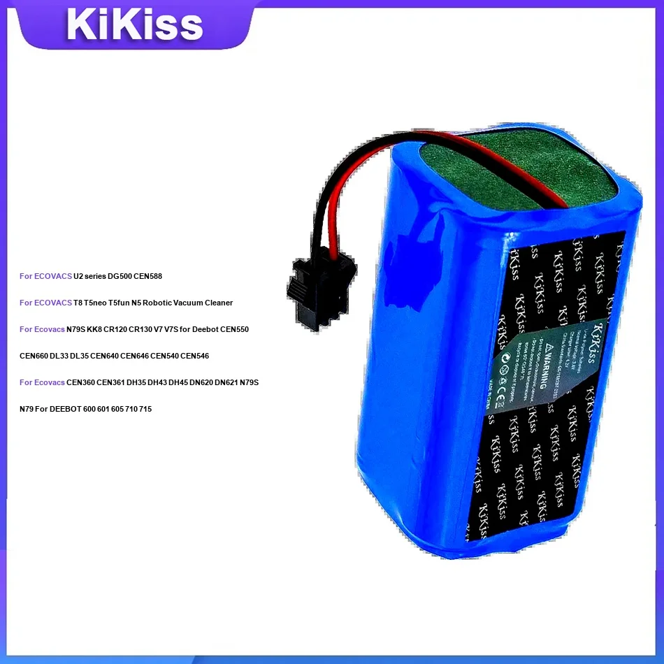 

Аккумулятор для ECOVACS U2 Series T8 T5neo N79S KK8 CR120 CR130 V7 V7S Deebot CEN550 CEN360 CEN361 Bl-57 INR18650 M26-4S1P-1