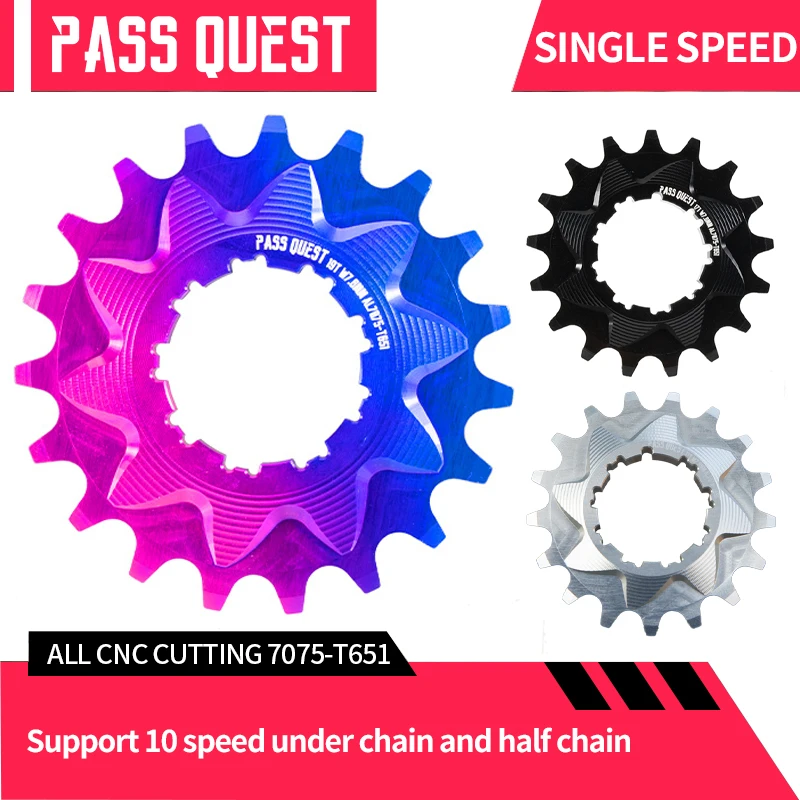 PASS QUEST Single Speed Cassette Ultralight Flywheel Cog 13T 14T 15T 16T 17T 18T 19T 20T 21T MTB Bike Sprocket