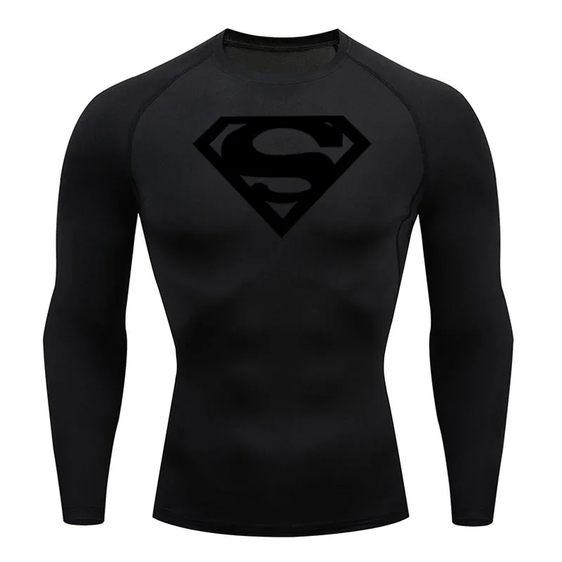 Running T-Shirt Men Compression Shirt Black Gym Top Sports Quick Dry Breathable Sportswear Workout Bodybuilding Short T-Shirts