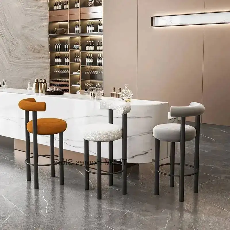 

Роскошный барный стул Taburetes Altos: минималистичный дизайн, современный скандинавский стиль, для кухни, лаунж-бара, кухонного острова, домашняя мебель