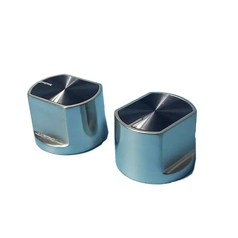 Joli de cuisinière à gaz en alliage de zinc métallique, vente directe d'usine, bouton lointain, poignée de ville, rond, nouveau, 8mm, 2 pièces, 0 degré