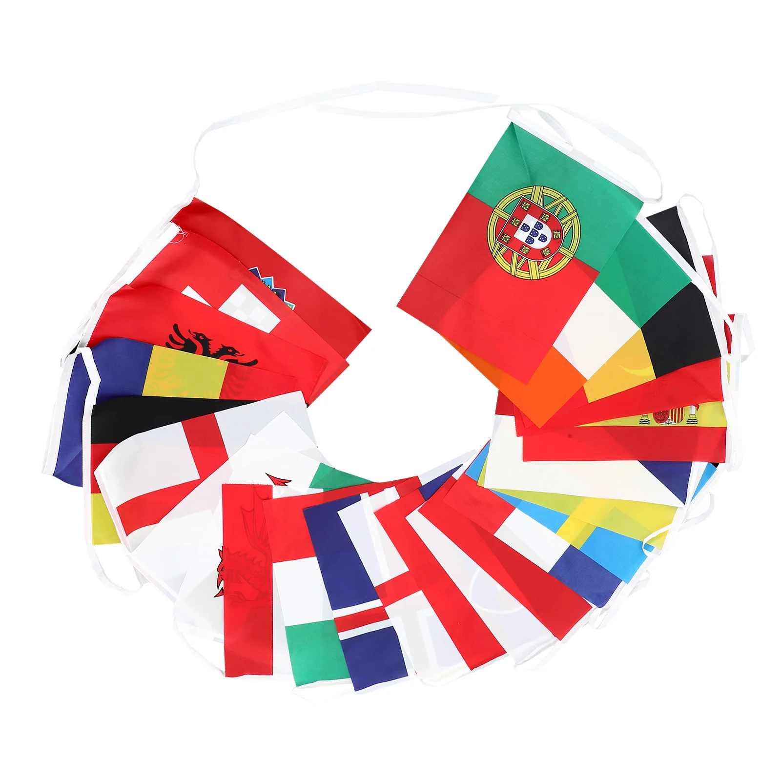 

Mini Bunting Flags: Colorful Lightweight Hanging String Pennant Banners For European Championship Patriotic Outdoor Events