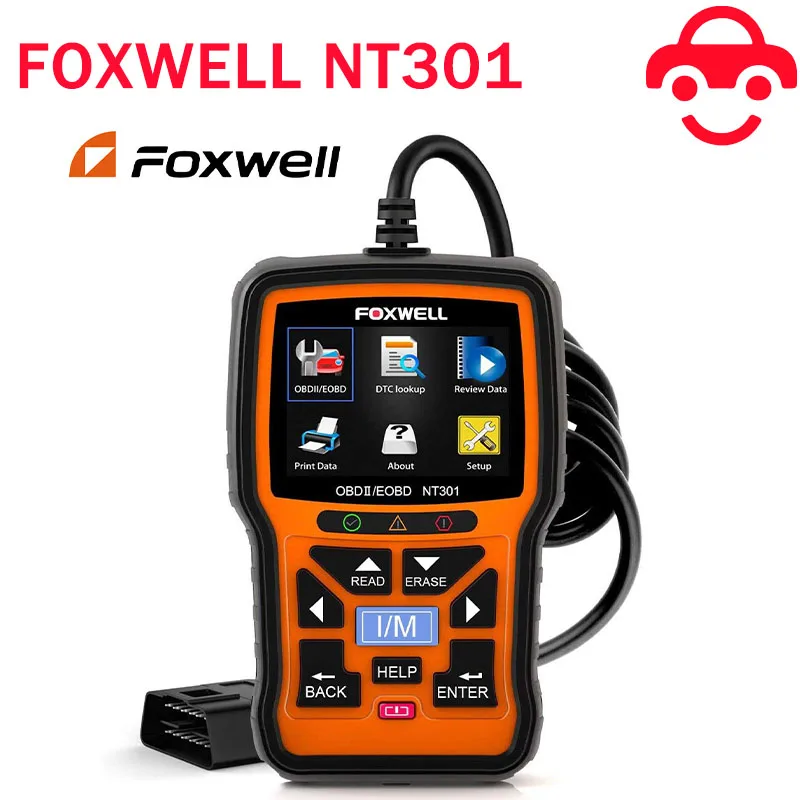 

Сканер FOXWELL NT301 OBD2, диагностический прибор, считыватель кодов двигателя, профессиональный Автомобильный сканер ODB2 OBD2, PK ELM327