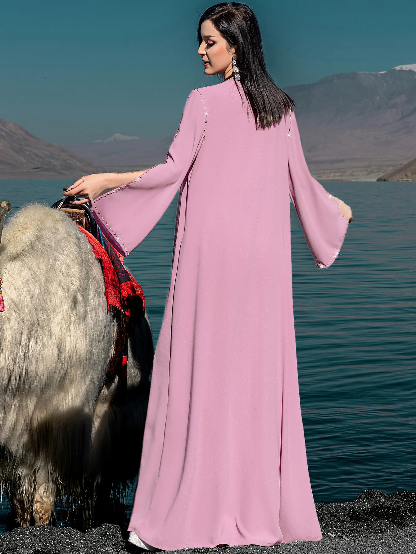 Eid Muslim Kleid Frauen Abaya Diamant Strickjacke Offene Lange Kleider Vestidos Largos Party Kaftan Ramadan Dubai Arabischen Lange Robe 2025,
