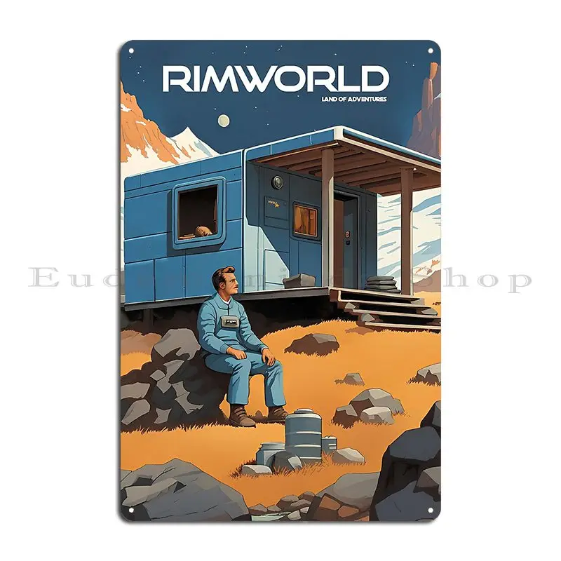 Rimworld Land Of Adventures Metal Plaque Poster Living Room Funny Living Room Designer Funny Tin Sign Poster