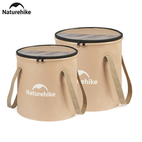 Naturehike New Collapsible Bucket 10L 20L Outdoor Portable Foldable Bucket EVA Food Grade Bucket Picnic BBQ Camping Water Bucket