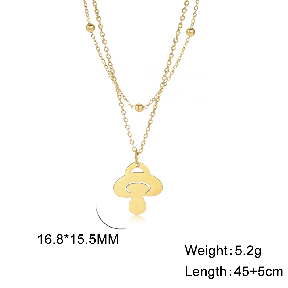 Cute Pacifier Styling Pendant Double Layer Necklace For Women Simple Metal Accessories Lovely Girls Jewelry Exquisite Chain