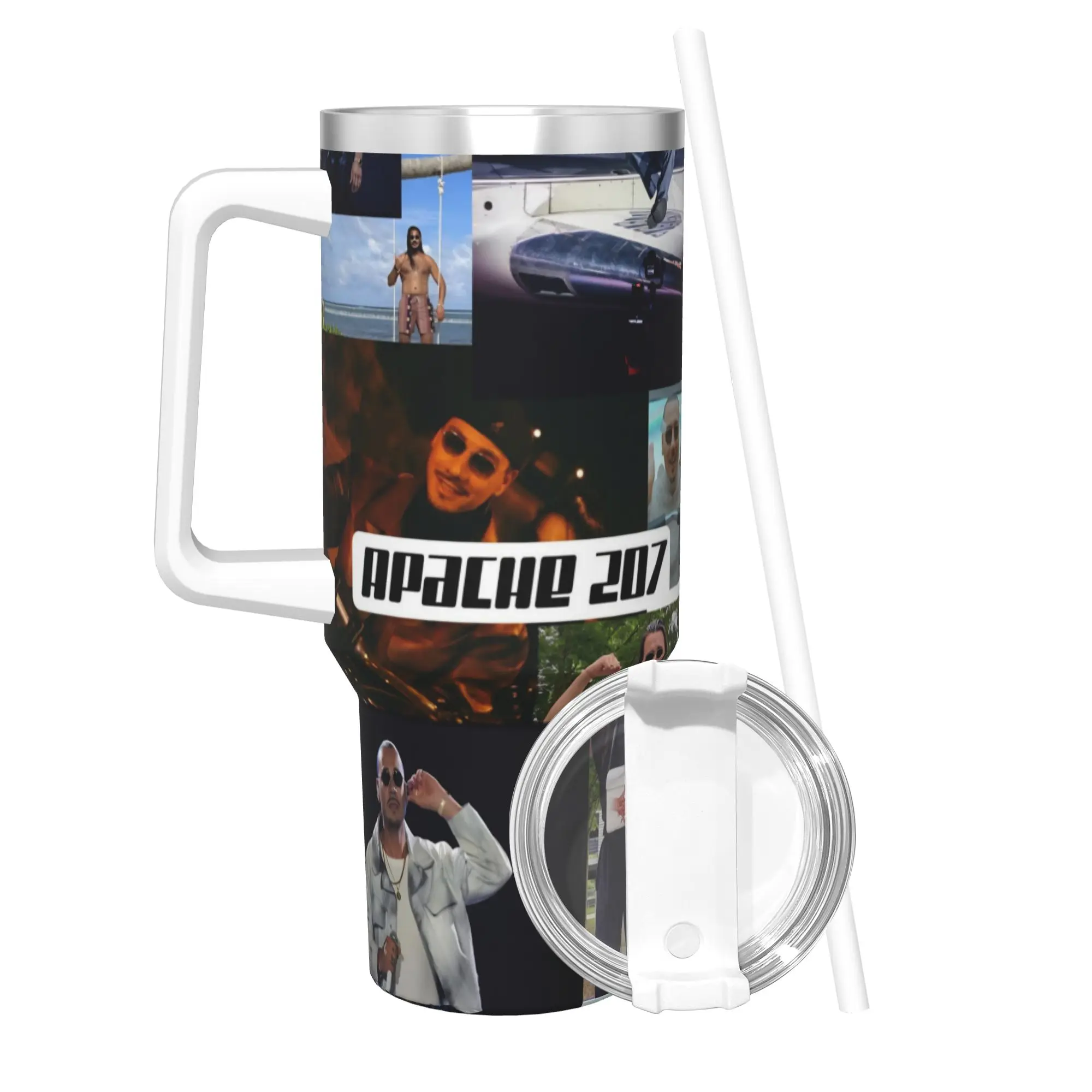 Apache207 Rapper Tumbler 40oz Stainless Steel Double Wall Vacuum Insulated  Mug With Straw
