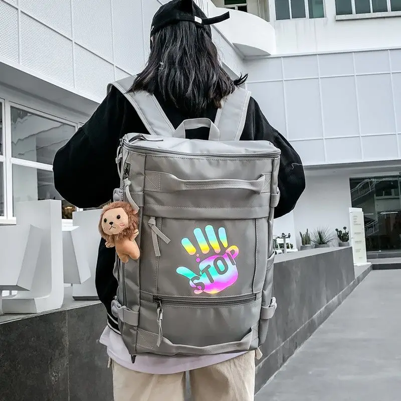 Holographic Backpack For Teenage Girls Men Big-capacity Computer High School Bags Student Backpack Korean Style Bookbag Bag Pack