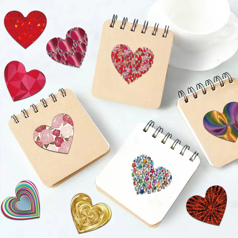500PCS Creative Shining Love Roll Stickers, Account Decoration, DIY Skateboard Notebook, Water Cup Waterproof Stickers