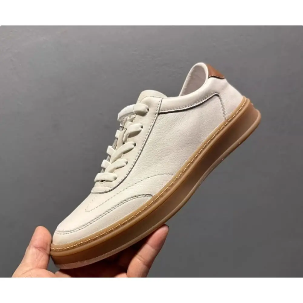 Premium  Leather Gum Sole Sneaker – Handcrafted Comfort, Timeless Luxury