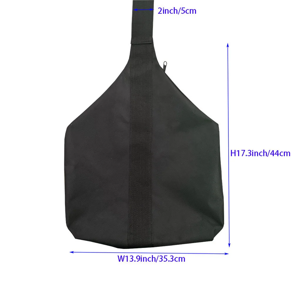Black 1680D Oxford Triangular Sandbag 27kg Capacity Weighted Bag For Sunshade Tent Canopy Four Corner Windproof Outdoor Use