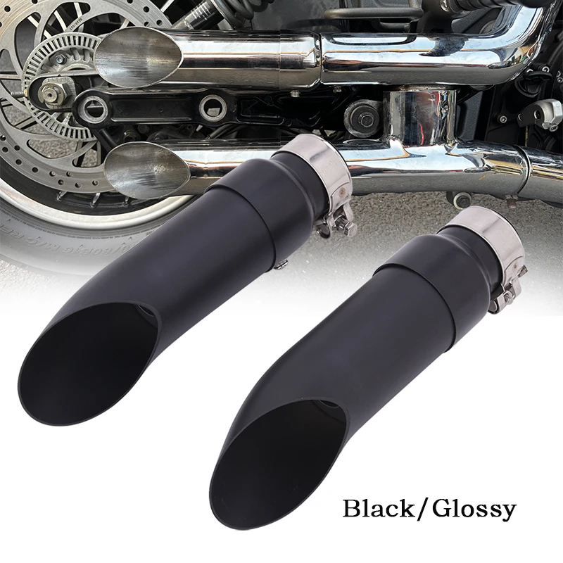 

Комплект из 2 коротких насадок на выхлопную трубу (слип-он) для мотоциклов Indian Scout Bobber Sixty 2015-2024, Rogue Twenty 2022-2024, 2023