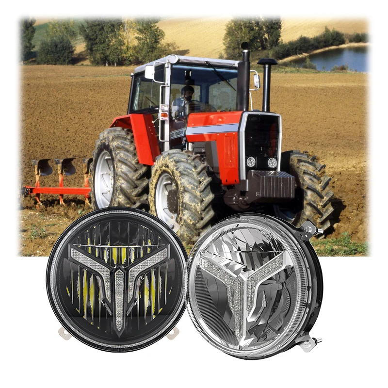 

EMC R10 Certification 41W LED Round Work Light for Off Road Tractor Truck High Low Beam Tractor Headlights