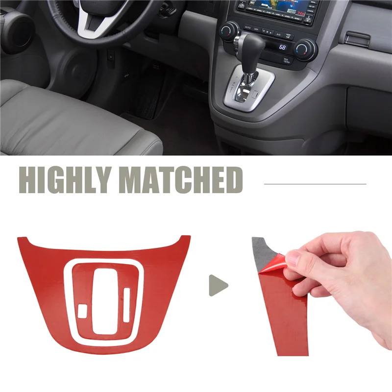 

L37A-Car Gear Shift Panel Trim Frame Cover For Honda CRV 2007-2011 Carbon Fiber