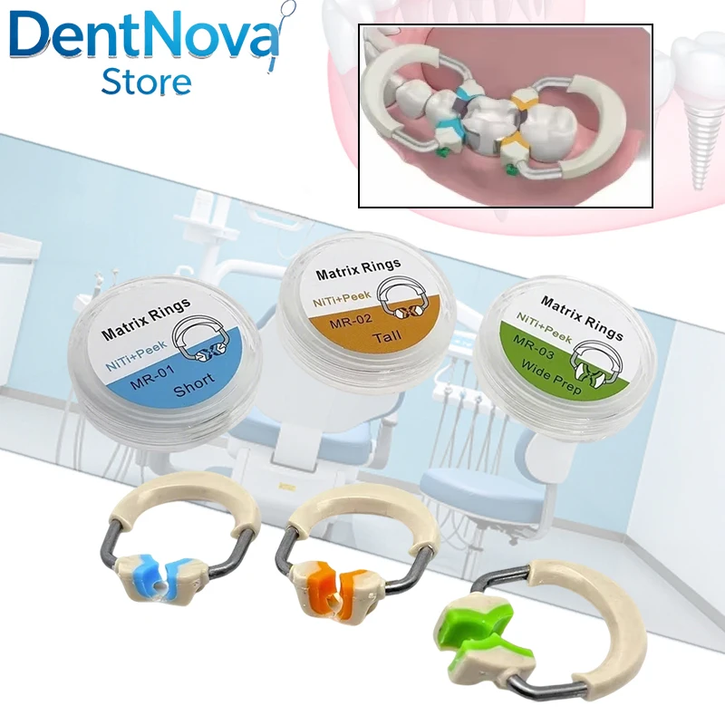 

Dental Matrix Retainer Ring Set With Contoured Matrices Bands Wedges - Professional Dentistry Tool