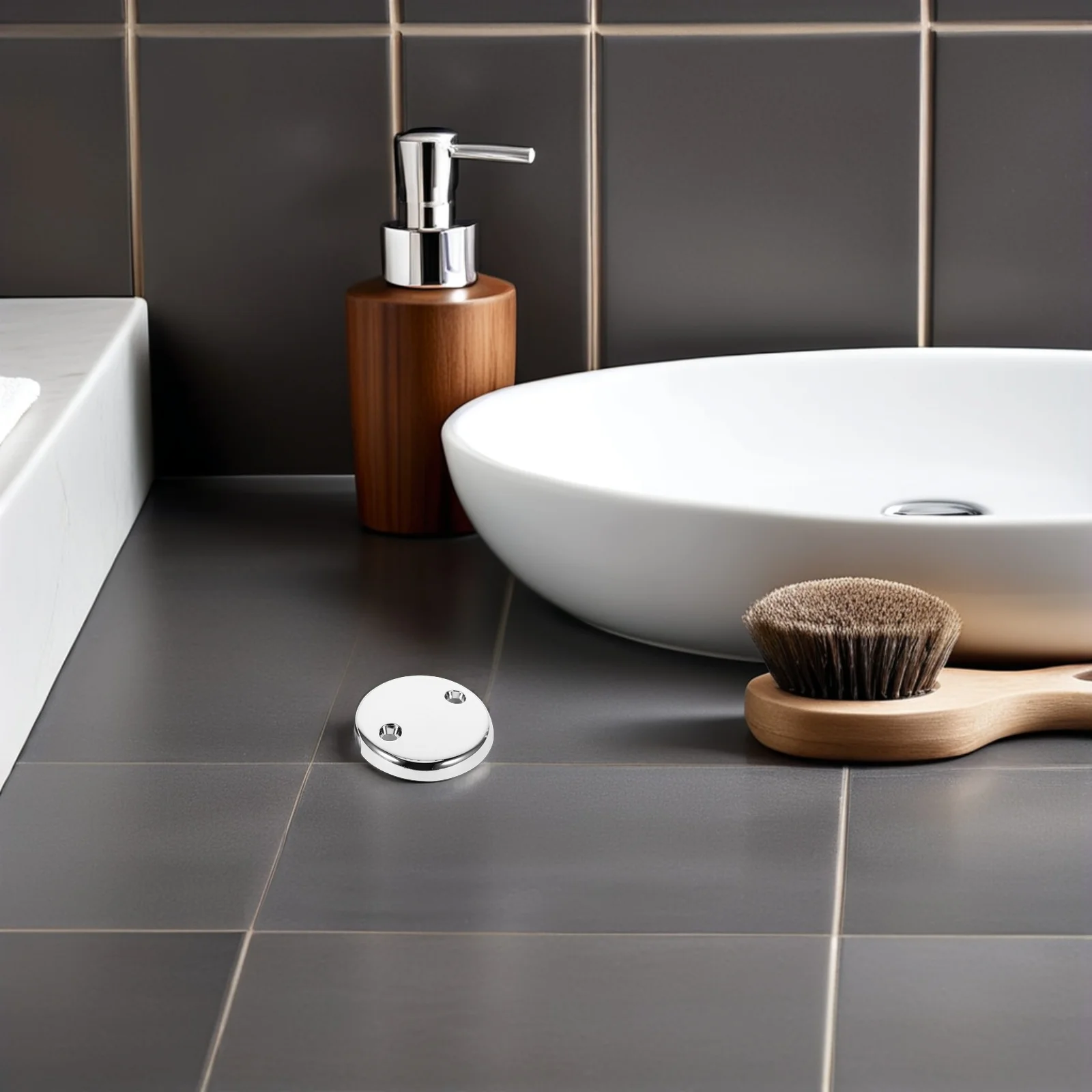 

2pcs Bathtub Overflow Cover Zinc Alloy Round Plate For Universal Bathroom Tub Replacement Durable Overflow Drain Accessories